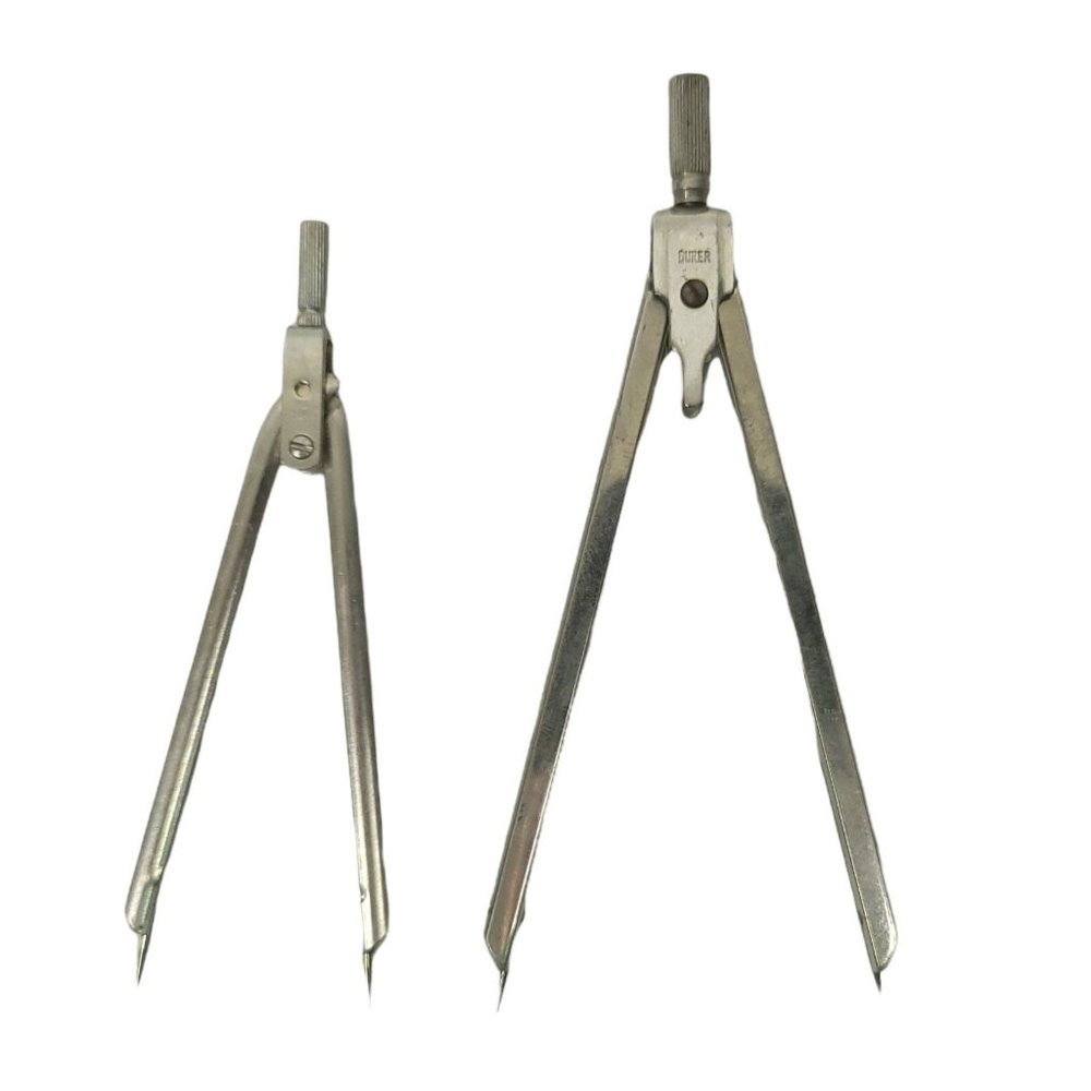 Vintage Drafting Drawing Compass With Carry Case Lot Of 2